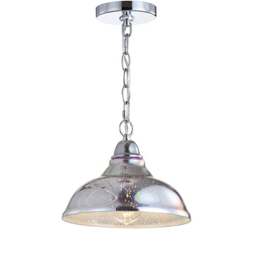Nira 9.75" Adjustable 3D Color Burst Glass/Metal Pendant - JONATHAN Y